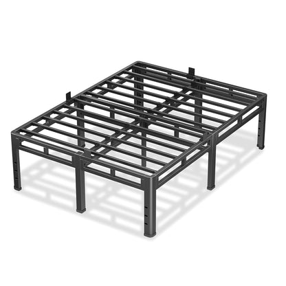 King Size Metal Platform Bed Frame, 24 Inch Dual-Layer Heavy Duty Base