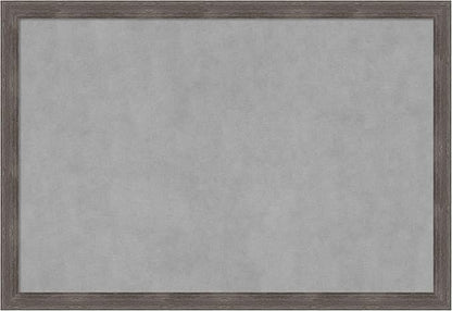 Amanti Art Grey Framed Magnetic Board 27x39 Large Vision Board for use with Magnets, 100% Metal Sheet to Display Items as Office Decor or for Home Organization in mudroom, Kitchen or Kids Room