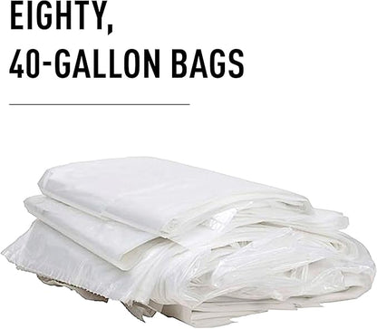 IDEAL Maintenance Combo Pack AC0920H Heavy-Duty Shredder Bags 20”x47”, Case of 80, 40-Gallon, Gusseted+ High-Cling Lubricating Shredder Oil 4x1-Pint Bottles, IDEACCED21/4H. Fits 2503/2604/3104/3105