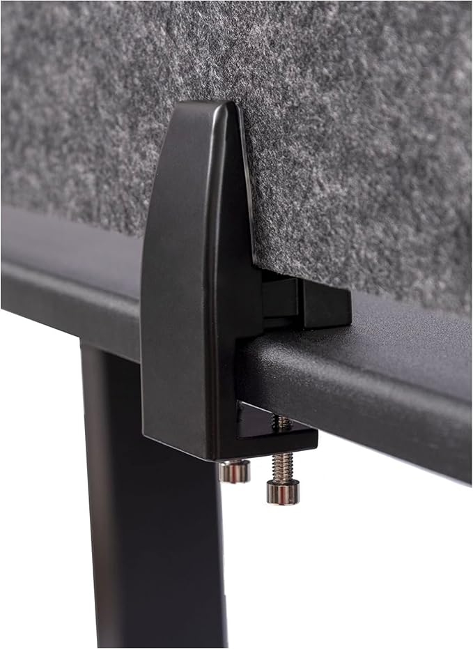 ReFocus™ Raw Clamp-On Acoustic Desk Divider – Reduce Noise and Visual Distractions with This Lightweight Desk Mounted Privacy Panel (Castle Gray, 59" x 16", 23.6" x 16", & 23.6" x 16")