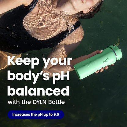 DYLN Hydrogen Water Bottle | Create Hydrating Alkaline Hydrogen-Rich Water Up to 9 pH | Vacuum Insulated Stainless Steel Water Bottle | Keeps Water Cold for 24 Hours
