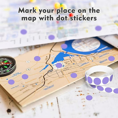PARLAIM 3/4 Inch Roll Color Coding Labels,10000 per 10 Rolls Round Permanent Adhesive Color Coding Circle Dot Stickers for Office Home (Lavender)