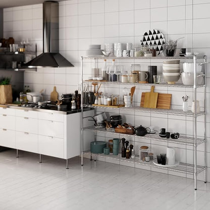 Regal Altair 14" Deep x 72" Wide x 64" Height Wire Shelving Kit | 5-Tier | NSF Commercial Storage Rack Unit