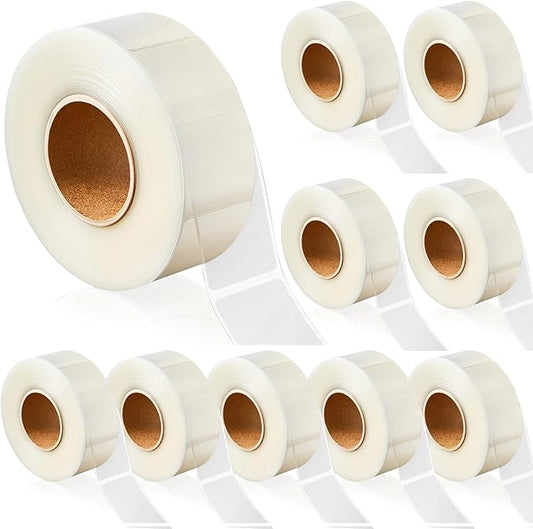 Zonon 5000 Pcs Clear Labels Label Protector Clear Stickers Wafer Seals Waterproof Labels for Protecting Barcodes, Numbers and Stickers (3.15 x 1.18 Inch,Rectangle)