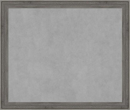 Amanti Art Grey Framed Magnetic Board 23x27 Medium Vision Board for use with Magnets, 100% Metal Sheet to Display Items as Office Decor or for Home Organization in mudroom, Kitchen or Kids Room