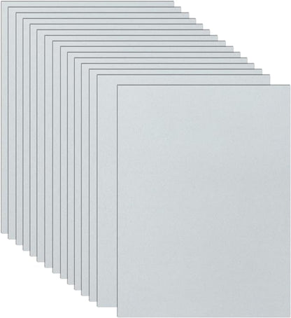 Guakicae 32 Sheets Grey Cardstock 8.5 x 11 Printer Paper, 80lb Thick Silver Card Stock for Cards Making, Invitations, Certificates, Anniversary Cards, Office Printing