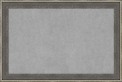 Amanti Art Grey Framed Magnetic Board 25x37 Large Vision Board for use with Magnets, 100% Metal Sheet to Display Items as Office Decor or for Home Organization in mudroom, Kitchen or Kids Room