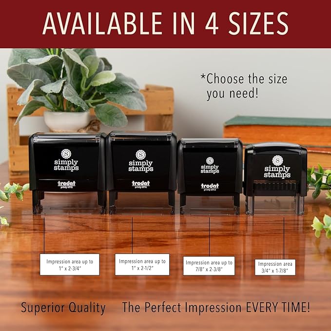 Self Inking Modern Address Stamps | Custom Return Address Stamper (Colorblock, Xtra Wide)