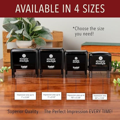 Self Inking Modern Address Stamps | Custom Return Address Stamper (Modern Brush Script, Large)
