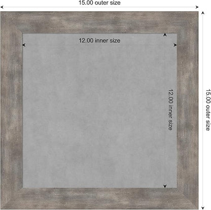 Amanti Art Silver Framed Magnetic Board 15x15 X-Small Vision Board for use with Magnets, 100% Metal Sheet to Display Items as Office Decor or for Home Organization in mudroom, Kitchen or Kids Room