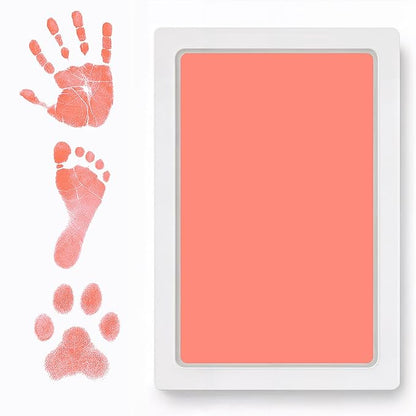 Clean Touch Ink Pad for Baby Handprints and Footprints – Inkless Infant Hand & Foot Stamp – Safe for Babies, Doesn’t Touch Skin – Perfect Family Memory or Gift – Pink Print Kit by Tiny Gifts