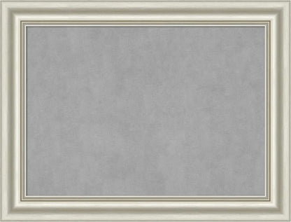 Amanti Art Silver Framed Magnetic Board 26x34 Medium Vision Board for use with Magnets, 100% Metal Sheet to Display Items as Office Decor or for Home Organization in mudroom, Kitchen or Kids Room