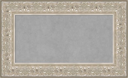 Amanti Art Silver Framed Magnetic Board 19x31 Small Vision Board for use with Magnets, 100% Metal Sheet to Display Items as Office Decor or for Home Organization in mudroom, Kitchen or Kids Room