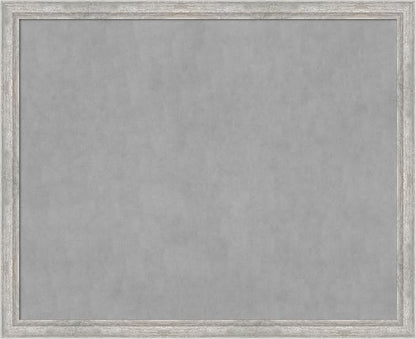 Amanti Art Silver Framed Magnetic Board 35x43 X-Large Vision Board for use with Magnets, 100% Metal Sheet to Display Items as Office Decor or for Home Organization in mudroom, Kitchen or Kids Room