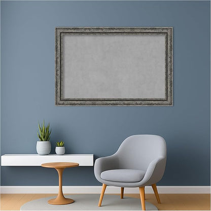 Amanti Art Black Framed Magnetic Board 24x36 Large Vision Board for use with Magnets, 100% Metal Sheet to Display Items as Office Decor or for Home Organization in mudroom, Kitchen or Kids Room
