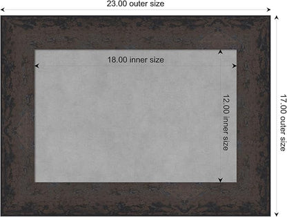 Amanti Art Black Framed Magnetic Board 17x23 Small Vision Board for use with Magnets, 100% Metal Sheet to Display Items as Office Decor or for Home Organization in mudroom, Kitchen or Kids Room