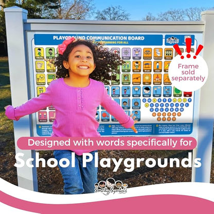 Weather-Proof Aluminum School Playground Communication Board for Autism - Outdoor Inclusive Communication Aid, Lightweight & Durable for Autism & Inclusive Play