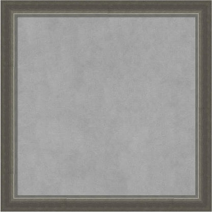 Amanti Art Silver Framed Magnetic Board 23x23 Medium Vision Board for use with Magnets, 100% Metal Sheet to Display Items as Office Decor or for Home Organization in mudroom, Kitchen or Kids Room