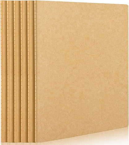 EUSOAR Notebook Journal, 6 Pack A4 11" x 8-1/2", 40 Sheets/ 80 Pages, 100gsm Thick Paper, College Ruled Notebooks Brown in Bulk, Line Journals Letter Size for Note Taking Taking Composition
