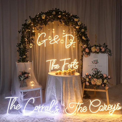 OBTAIN Custom Neon Signs, Neon Sign Customizable for Wall Decor, Personalized Neon Sign for Wedding Birthday Party Gift Party Bar Game Room Home Business Shop Name Logo Neon Sign
