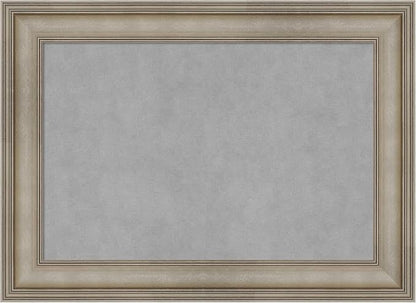 Amanti Art Silver Framed Magnetic Board 21x29 Medium Vision Board for use with Magnets, 100% Metal Sheet to Display Items as Office Decor or for Home Organization in mudroom, Kitchen or Kids Room