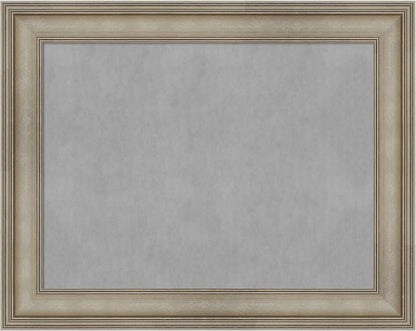 Amanti Art Silver Framed Magnetic Board 23x29 Medium Vision Board for use with Magnets, 100% Metal Sheet to Display Items as Office Decor or for Home Organization in mudroom, Kitchen or Kids Room