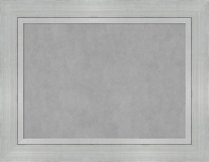 Amanti Art Silver Framed Magnetic Board 27x35 Medium Vision Board for use with Magnets, 100% Metal Sheet to Display Items as Office Decor or for Home Organization in mudroom, Kitchen or Kids Room