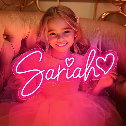 Custom Neon Sign for Wall Decor, Neon Sign Customizable Personalized LED Neon Name Sign Bedroom Decor Dimmable Neon Light Sign for Teen Room Wedding Birthday Party Bar Business Logo Signs