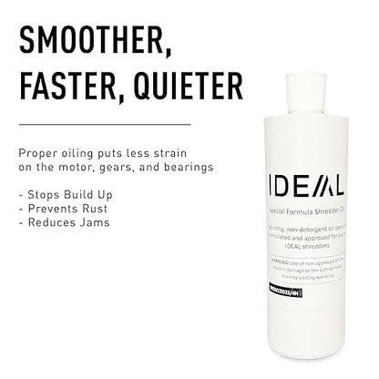 IDEAL Special High-Cling Lubricating Oil for ideal Shredders: Non-Toxic, Non-Detergent, Extend Life of Your Shredder (1 Bottle, 16 OZ)