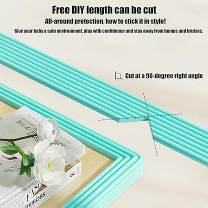 Edge Protector for Baby, Soft Foam Furniture Corner Guards, Desk Edge Cushion, Baby Proofing Bumper for Table, Fireplace - 6.5ft Brown