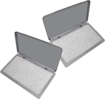 2 Pack Metal Case Stamp Pad Large Size, Dry - Size: 3" x 6" - Choose from 15 Ink Colors