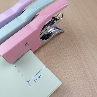 Aacehlh Small Hand-held Stapler Set, 15 Sheet Capacity, Includes 750Pcs Staples and A Staple Remover, Mini Desktop Stapler for Office, School, Home or Travel Use. (Mint Green)