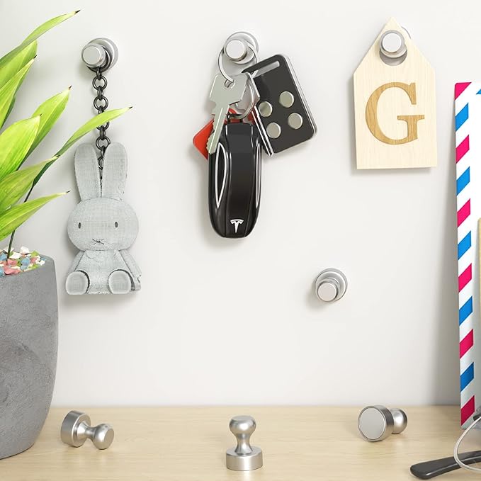 Grtard 24 Pack Magnetic Push Pins, Fridge Magnets for Whiteboard, Whiteboard Magnets Refrigerator Magnets, Small and Strong Push Pin Magnet for Office, School, Locker, and Map Magnet