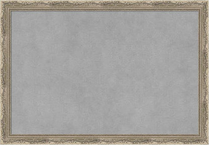 Amanti Art Silver Framed Magnetic Board 14x20 Small Vision Board for use with Magnets, 100% Metal Sheet to Display Items as Office Decor or for Home Organization in mudroom, Kitchen or Kids Room