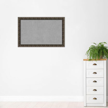 Amanti Art Black Framed Magnetic Board 29x45 Large Vision Board for use with Magnets, 100% Metal Sheet to Display Items as Office Decor or for Home Organization in mudroom, Kitchen or Kids Room