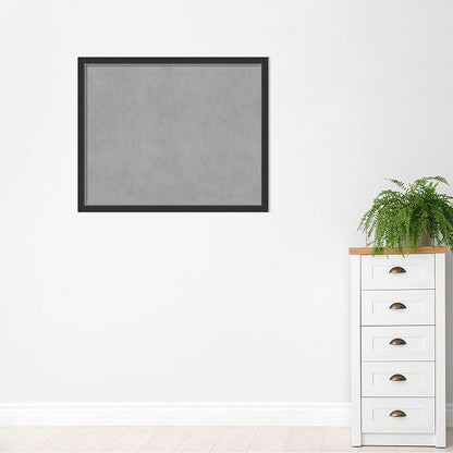 Amanti Art Black Framed Magnetic Board 35x43 X-Large Vision Board for use with Magnets, 100% Metal Sheet to Display Items as Office Decor or for Home Organization in mudroom, Kitchen or Kids Room