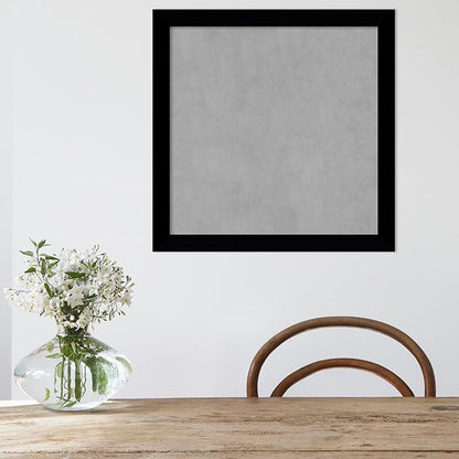 Amanti Art Black Framed Magnetic Board 23x23 Medium Vision Board for use with Magnets, 100% Metal Sheet to Display Items as Office Decor or for Home Organization in mudroom, Kitchen or Kids Room