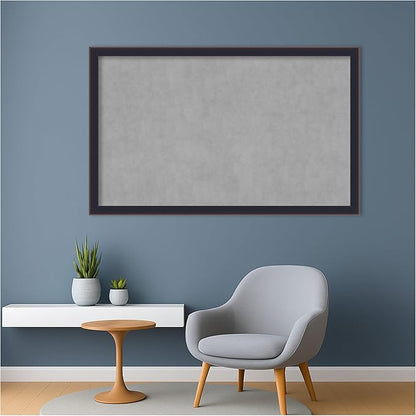 Amanti Art Black Framed Magnetic Board 27x43 Large Vision Board for use with Magnets, 100% Metal Sheet to Display Items as Office Decor or for Home Organization in mudroom, Kitchen or Kids Room