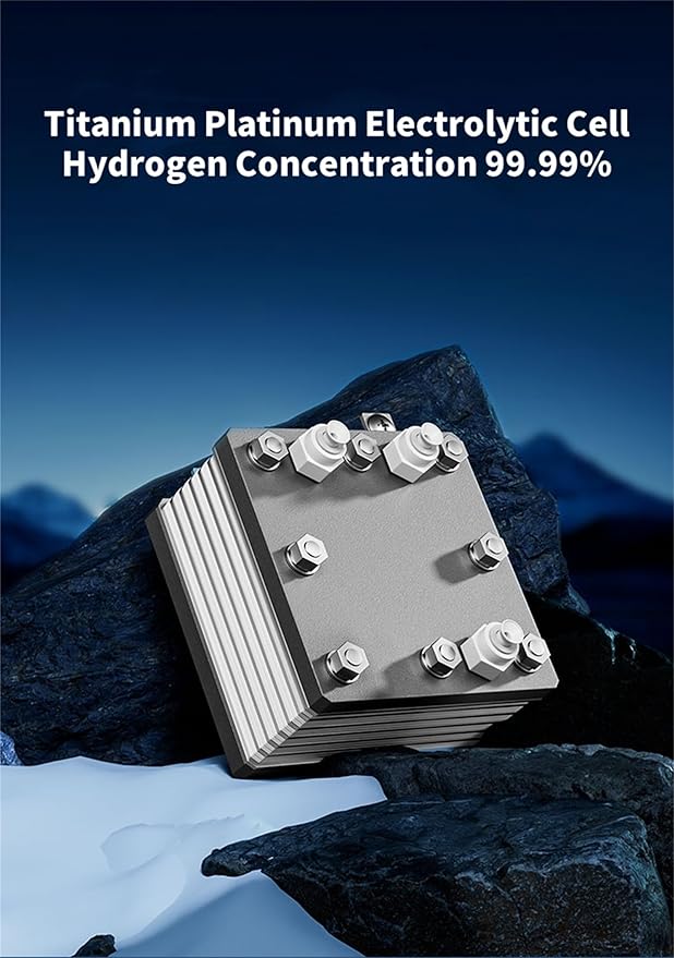 Hydrogen Machine for Inhalation, SPE PEM Technology, 99.99% High Purity Brown Gas Inhaler, HO-Separated, Hydrogen Water Generator White 3000ml/min