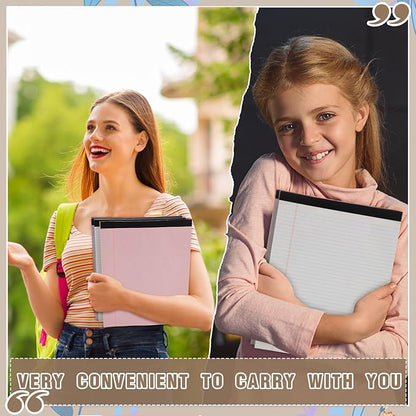 Fuutreo 8 Pcs 8.5'' x 11'' Colored Legal Pad Writing Pads Narrow Ruled 50 Sheets Per Notepad Perforated Writing Notepad Office Supplies for College Office Business (Pastel Color)