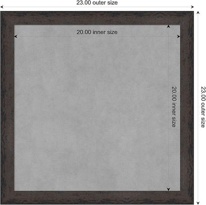 Amanti Art Black Framed Magnetic Board 23x23 Medium Vision Board for use with Magnets, 100% Metal Sheet to Display Items as Office Decor or for Home Organization in mudroom, Kitchen or Kids Room