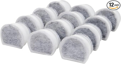 PetSafe Drinkwell Avalon & Pagoda Fountain Activated Carbon Filters - Better Hydration Choice - Long-Lasting Purity - Odor-Free Drinking - Universal Filter Replacement - 12 Pack
