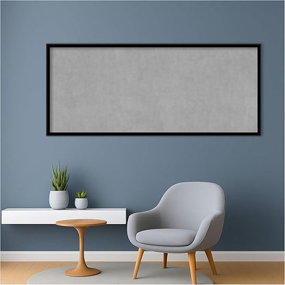 Amanti Art Black Framed Magnetic Board 21x49 Oversize Vision Board for use with Magnets, 100% Metal Sheet to Display Items as Office Decor or for Home Organization in mudroom, Kitchen or Kids Room