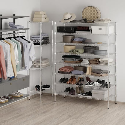 Regal Altair 21" Deep x 54" Wide x 74" Height Wire Shelving Kit | 8-Tier | NSF Commercial Storage Rack Unit