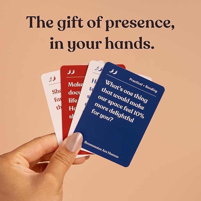 Roommates are Human | 140 Conversation Cards to Help You Get to Know Your Roommates | A Card Game for Discovering How to Live Well Together | Relationship Card Game for 2+ Players