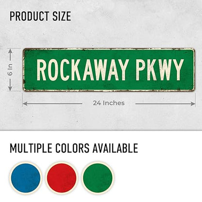 Custom Rustic Sign, Personalized Decor Street Signs Gift, 24x6 Inches, ACM, Fade Resistant, Made in USA
