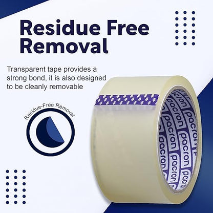 Clear Packing Tape -12 Heavy-Duty Wrapping Tape - 110-Yard Length, 1320 Total Yards 2.88-Inch Wide Strong Adhesive Rolls for Moving Boxes, Office Packaging, Storage Organization & Warehouse Shipping