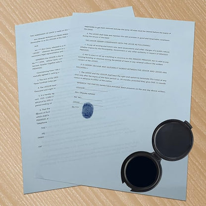 Fingerprint Ink Pad,Blue Thumbprint Ink Pad for Notary Supplies Portable Fingerprint Kit for Identification Security ID Fingerprint Cards Law Enforcement Fingerprint Stamp Ink Pad