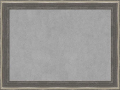 Amanti Art Grey Framed Magnetic Board 25x33 Medium Vision Board for use with Magnets, 100% Metal Sheet to Display Items as Office Decor or for Home Organization in mudroom, Kitchen or Kids Room