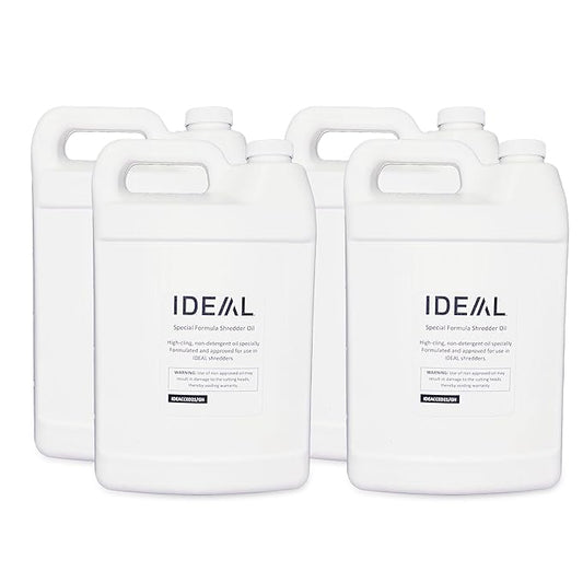 IDEAL Special High-Cling Lubricating Oil for ideal Shredders, Great for Any Automatic Oiler, Non-Toxic, Non-Detergent, Extend Life of Your Shredder (4 Bottles, 1 Gallon Each)